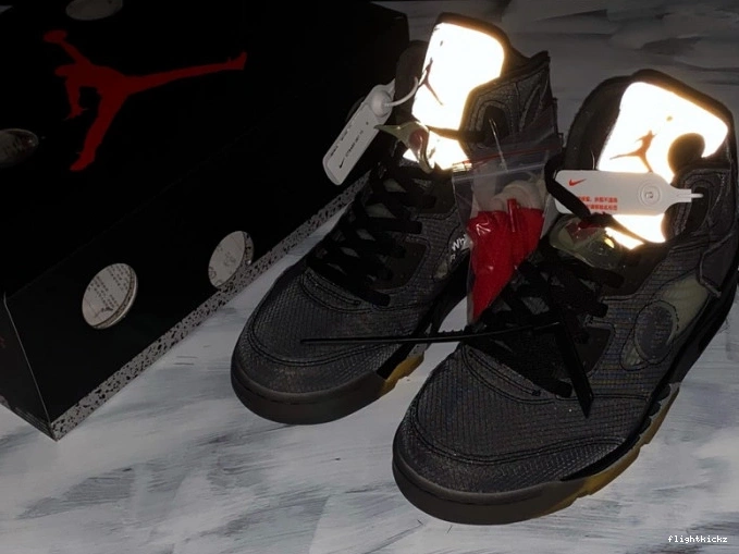 Black CT8480-001 Off-White Jordan x Air 5 1211